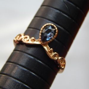 Gold-tone teardrop ring